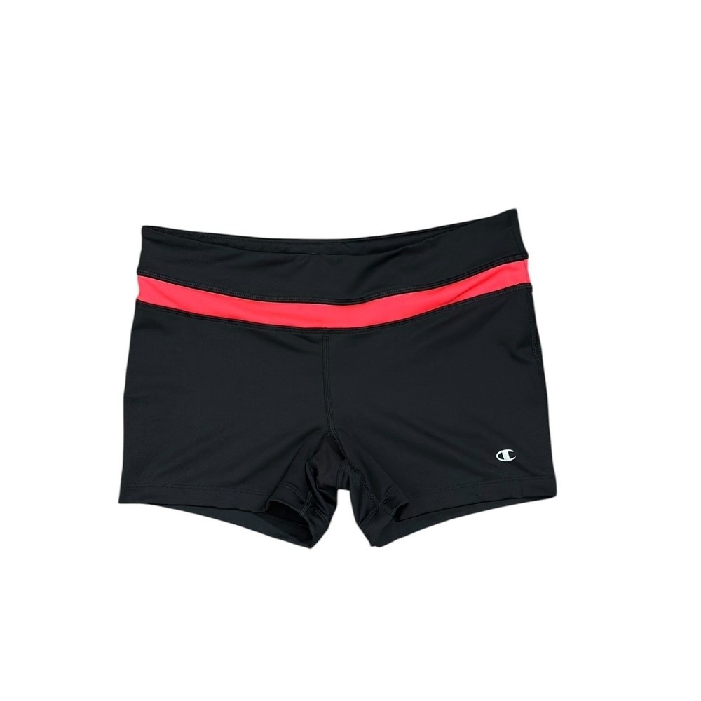 Champion Powertrain Power Flex Black Pink Athletic Shorty Shorts Women's Size M